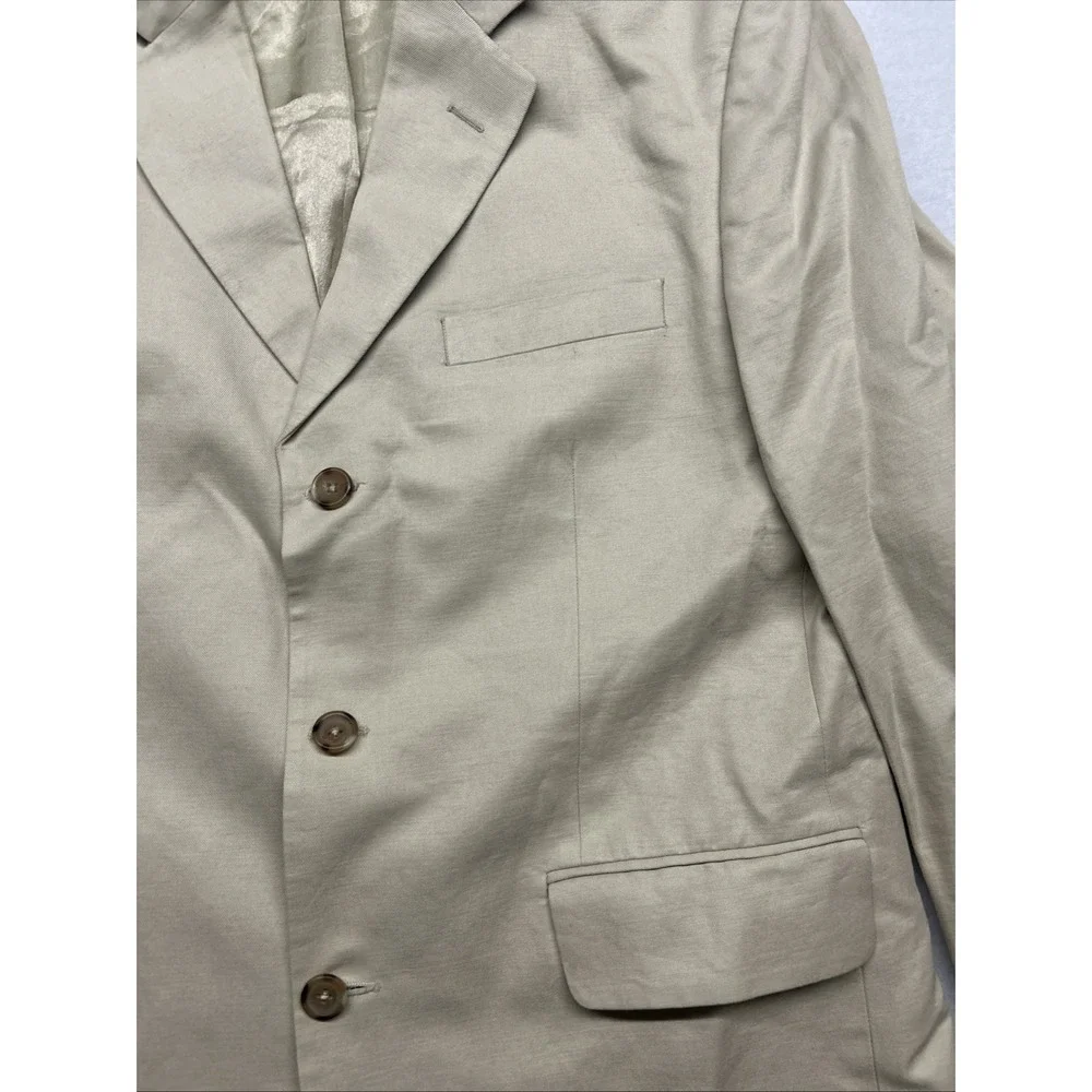 Banana Republic Beige Cotton Linen Blazer Two Button Two Vent‎ 32S